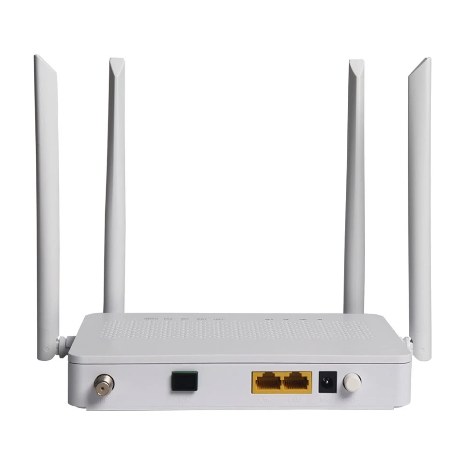 ڈوئل بینڈ GPON ONT 2 پورٹس CATV WIFI5 فیکٹری بالکل نیا